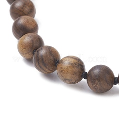Natural & Synthetic Mixed Gemstone & Wood Buddhist Necklace&nbsp;NJEW-JN04308