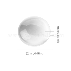 200Pcs Transparent Glass Cabochons&nbsp;GGLA-YW0001-05