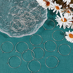 50Pcs Long-Lasting Plated Brass Hoop Earrings Findings&nbsp;KK-BBC0013-19