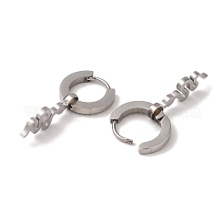 Non-Tarnish 3 Pairs 3 Styles 304 Stainless Steel Hoop Dangle Earrings for Women&nbsp;EJEW-K279-09B-P