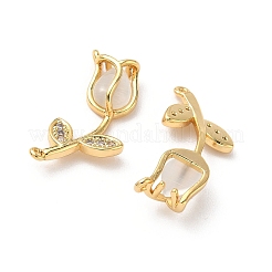 Brass Micro Pave Cubic Zirconia Pendants&nbsp;KK-D504-16G
