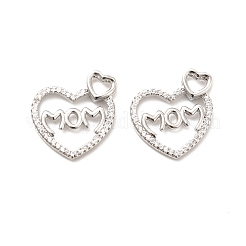 Rack Plating Brass Micro Pave Cubic Zirconia Pendants&nbsp;KK-K270-28P
