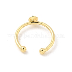 Brass Open Cuff Ring Settings&nbsp;LS-KK-G518-04G-02