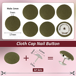 32 Sets Cloth Cap Nail Button&nbsp;DIY-BC0014-39C