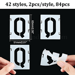 42Pcs 42 Styles Reusable PET Drawing Stencil&nbsp;DIY-WH0374-80