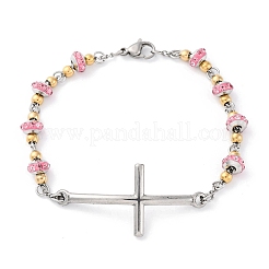 201 Stainless Steel Link Chain Bracelets&nbsp;BJEW-A032-02GP-01