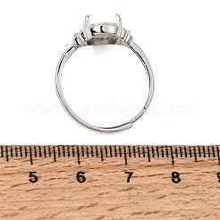 Brass Micro Pave Cubic Zirconia Finger Rings&nbsp;CU-CBA260E-05P