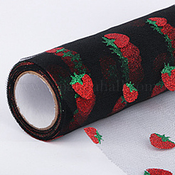 Shiny Strawberry Glitter Polyester Tulle Rolls&nbsp;DIY-WH0204-68B