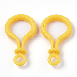 Opaque Solid Color Bulb Shaped Plastic Push Gate Snap Keychain Clasp Findings&nbsp;KY-T021-01K