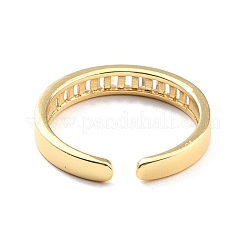 Clear Cubic Zirconia Open Cuff Ring for Women&nbsp;RJEW-C018-01G