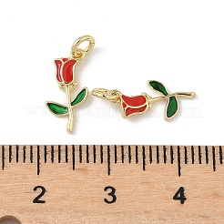Brass Enamel Charms&nbsp;KK-Q039-10A-G