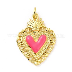 Rack Plating Brass Enamel Pendants&nbsp;KK-C008-15G