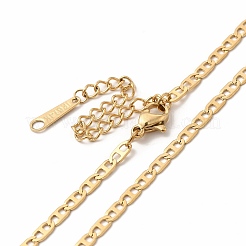 Ion Plating(IP) 304 Stainless Steel Mariner Link Chain Necklace for Women&nbsp;NJEW-E081-04G