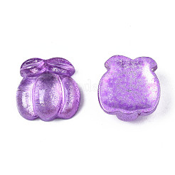Autumn Theme Spray Painted Transparent Resin Cabochons&nbsp;CRES-S302-65-A04