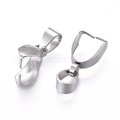Tarnish Resistant 201 Stainless Steel Pendant Pinch Bails&nbsp;STAS-E437-28P