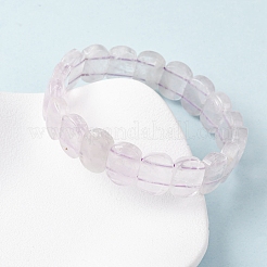 Oval Natural Amethyst Beads Stretch Bracelets for Women&nbsp;BJEW-Z149-03