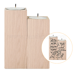 Wood Candle Holder&nbsp;AJEW-WH0268-005