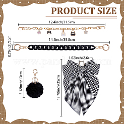 4Pcs Aluminium Bag Extender Chains & Pendant Decoration&nbsp;HJEW-FG00044