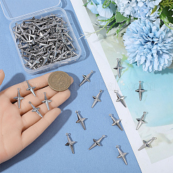 100Pcs 304 Stainless Steel Pendants. Star Charm&nbsp;STAS-BBC0008-67