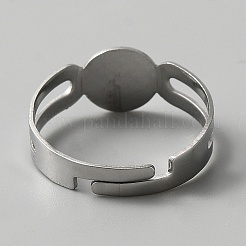 50Pcs Adjustable 304 Stainless Steel Finger Rings Findings&nbsp;DIY-WH0410-54