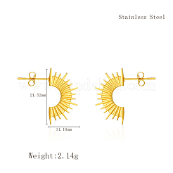 Geometric 304 Stainless Steel Stud Earrings&nbsp;WF7781