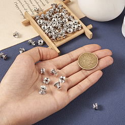 60Pcs 4 Styles Tibetan Style Alloy Bead Caps&nbsp;FIND-TA0002-98