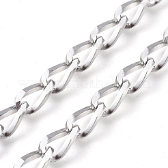 Tarnish Resistant 304 Stainless Steel Curb Chains&nbsp;CHS-P010-02P