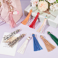 18Pcs PU Leather Tasserl Big Pendants&nbsp;FIND-CL0001-86