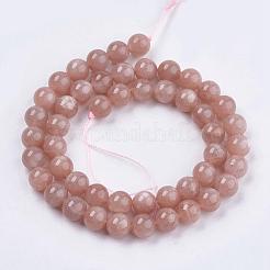 Natural Sunstone Beads Strands&nbsp;G-J157-6mm-07