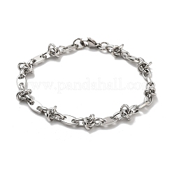 304 Stainless Steel Oval Link Bracelets for Men Women&nbsp;BJEW-V007-02P