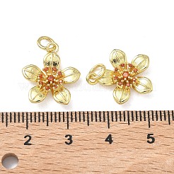 Brass Micro Pave Cubic Zirconia Pendants&nbsp;KK-F930-10G