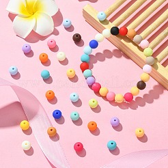 8 Colors Opaque Frosted Acrylic Beads&nbsp;MACR-CJ0001-79