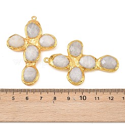 Natural Rainbow Moonstone Faceted Big Pendants&nbsp;KK-H516-27G-03