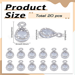 20Pcs Alloy Pendants&nbsp;ZIRC-LP0001-11P