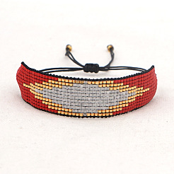 Ethnic Style Glass Seed Beaded Braided Bead Bracelets for Women&nbsp;ZJ9788-1