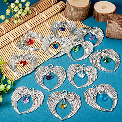 12Pcs 12 Colors Tibetan Style Alloy Big Pendants&nbsp;FIND-TA0004-24