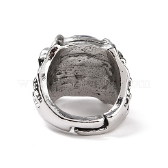 Dragon Eye Glass Wide Band Rings for Men&nbsp;RJEW-E017-01AS-04