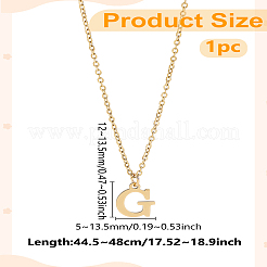 304 Stainless Steel Letter Pendant Necklaces&nbsp;NJEW-LP0001-53G-G