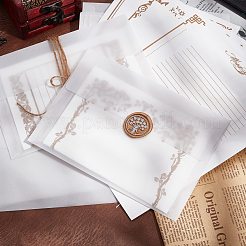 Rectangle with Pattern Letter Writing Stationery Paper&nbsp;DIY-CP0004-58