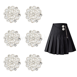 6Pcs Alloy Rhinestone Shank Buttons&nbsp;BUTT-MA0001-06