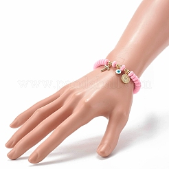 Handmade Polymer Clay Beads Stretch Bracelets&nbsp;BJEW-JB06564