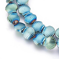 Electroplated Non-magnetic Synthetic Hematite Beads Strands&nbsp;G-P392-L07