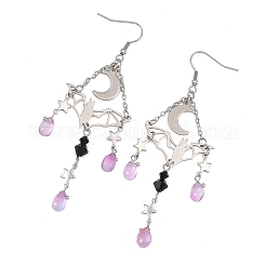 Halloween Stainless Steel Glass Dangle Earrings&nbsp;EJEW-TA00833