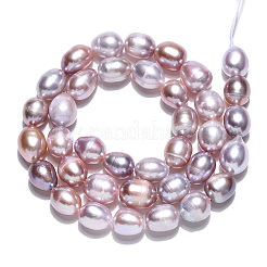 Natural Cultured Freshwater Pearl Beads Strands&nbsp;PEAR-N012-07P