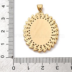 Brass Micro Pave Clear Cubic Zirconia Pendants&nbsp;KK-U076-13G
