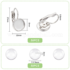 50Pcs 304 Stainless Steel Leverback Earring Findings&nbsp;DIY-UN0055-97