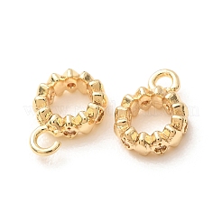 Brass Micro Pave Cubic Zirconia Tube Bails&nbsp;KK-F942-17G