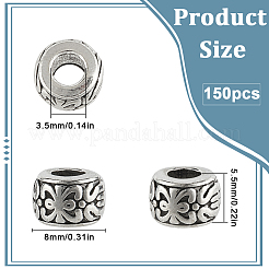 150Pcs Tibetan Silver Alloy Beads&nbsp;FIND-SP0001-93