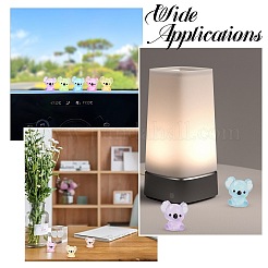 30Pcs 6 Colors Luminous Resin koala Ornaments&nbsp;DJEW-CJ0001-18
