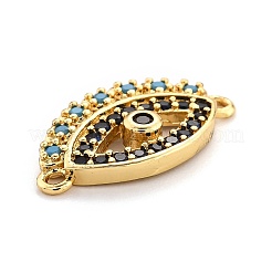 Brass Micro Pave Colorful Cubic Zirconia Links&nbsp;ZIRC-O043-08G